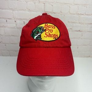 Bass Pro Shops Hat Logo Youth  Fishing Hunting Trucker Cap Snapback RED